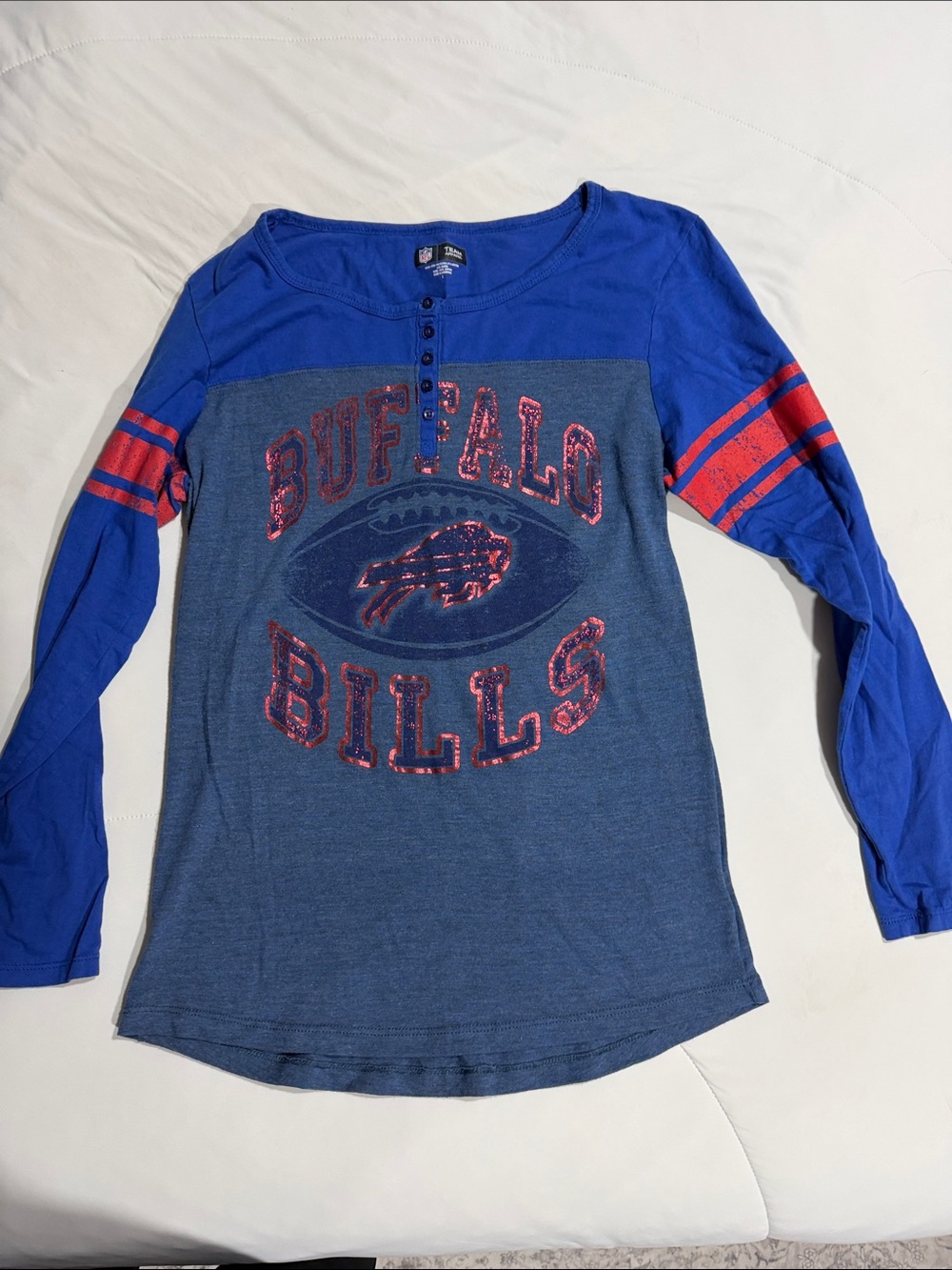 BUFFALO BILLS  Royal Blue & Navy women’s ' Long Sleeve Tee
